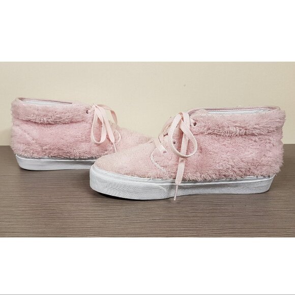 Vans Faux Shearling Chukka Sneaker, Pink, Womens Size 5 - Picture 6 of 7